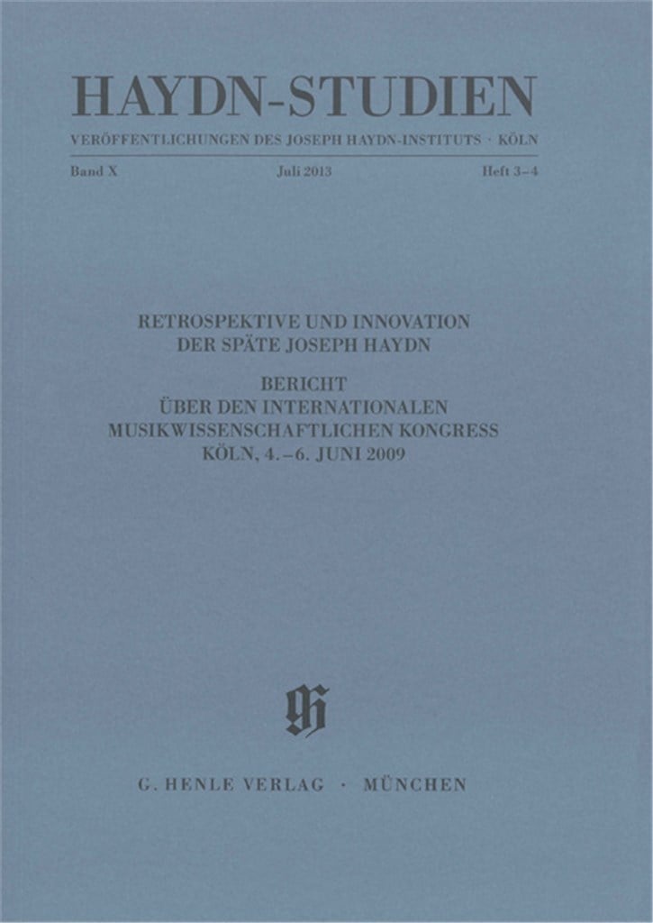 Haydn Studien Band 10 Heft 3/4